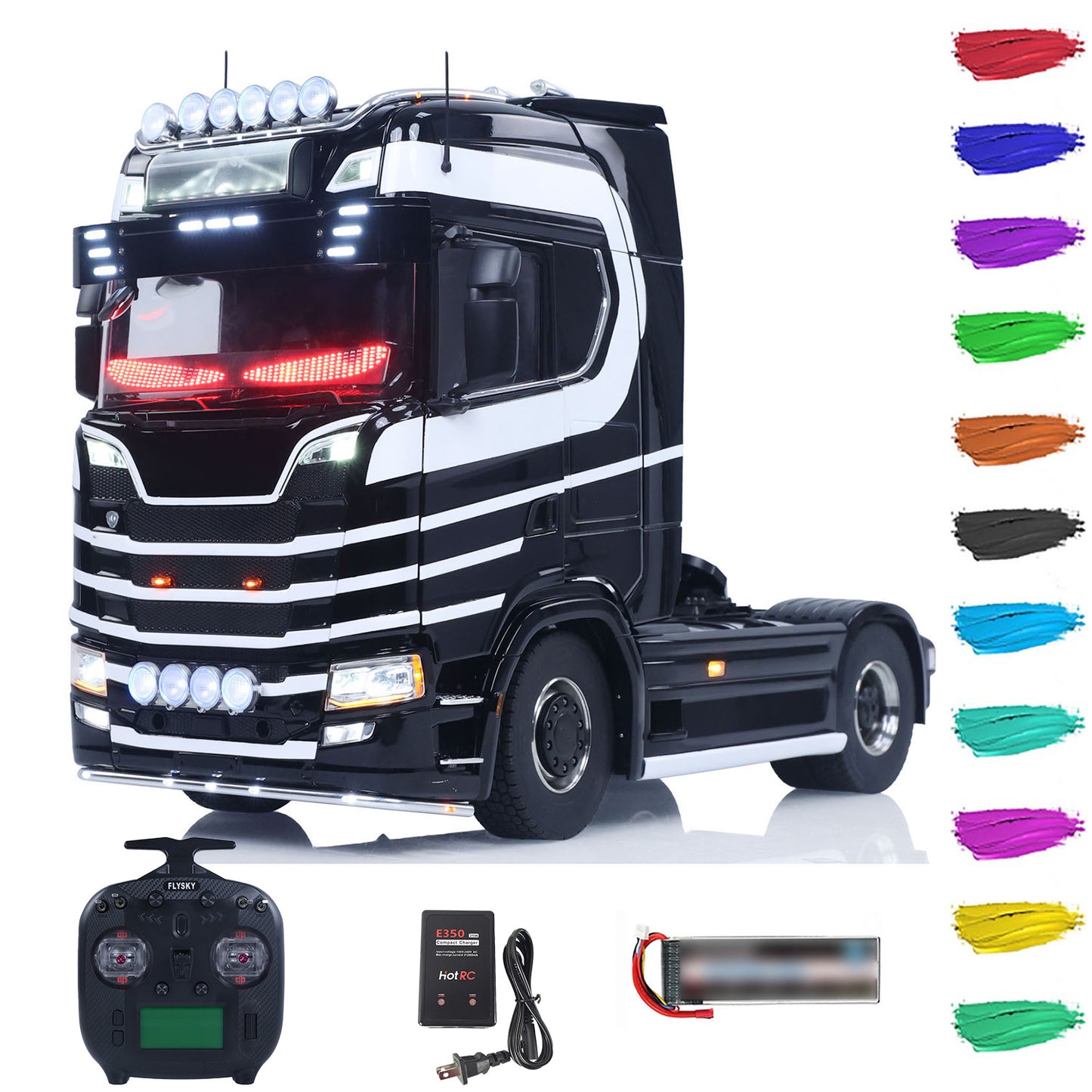 Unitru 05 770S 1/14 RC Tractor Truck 4x4 Metal Chassis RTR 3Speed Gearbox Remote Control Lorry Car Smoke Light Sound ST8 Battery