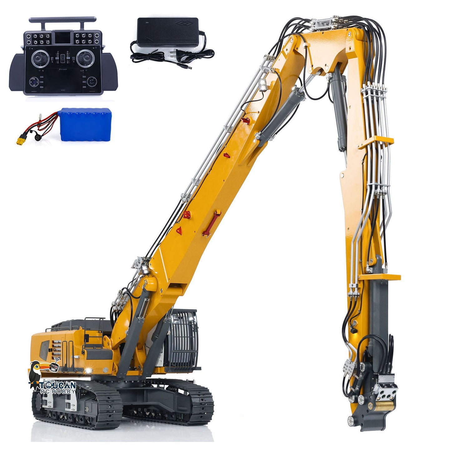 1/14 K970-300 Hydraulic Demonlition RC Excavator With Tandeme XE Remote Controller