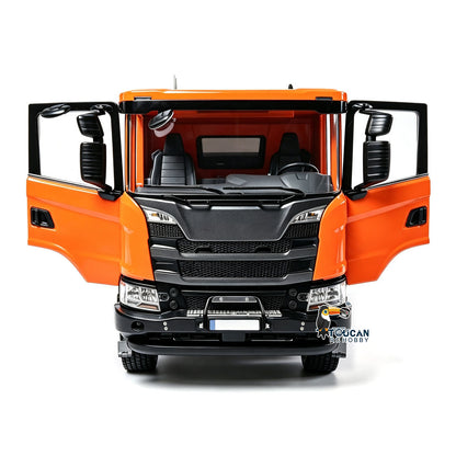 Double E 1/14 4WD Electric Lifting RC Dump Truck E022 2Speed Tipper 500G Full Metal Axle Magnetic High Roof Battery Radio Light