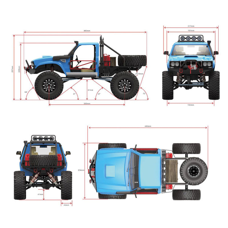 CROSSRC 1/10 Demon SG4B RC Off Rod Truck KIT Wettbewerbsversion