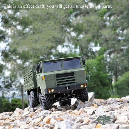 CROSSRC 6*6 1/12 XC6-F RC Military Off Road Truck KIT