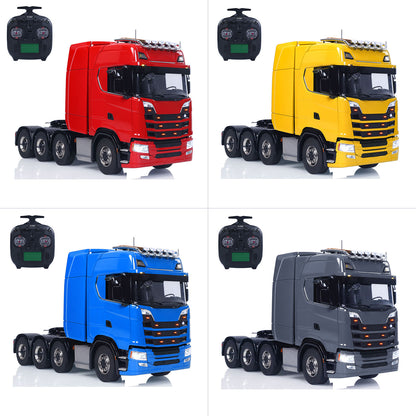 8X8 1/14 RC Tractor Truck 770S Metal Transmission W/ Transfer Case 3Speed Gearbox Light Sound System Painted Model No Charger