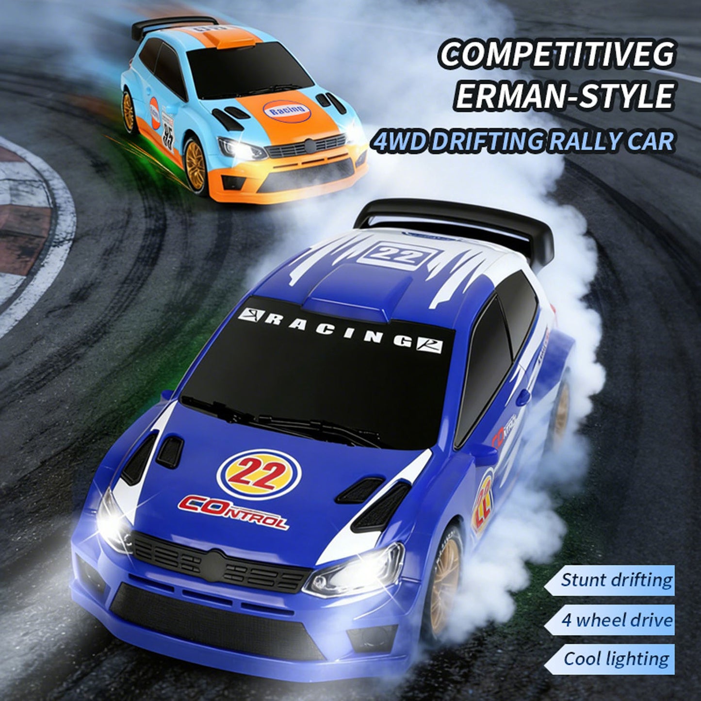 JJRC Q233 1/24 Transformable 4*4 Remote Control Drifting Car RC Rally Vehicle Motor ESC Servo Light Effect No Sounds RTR