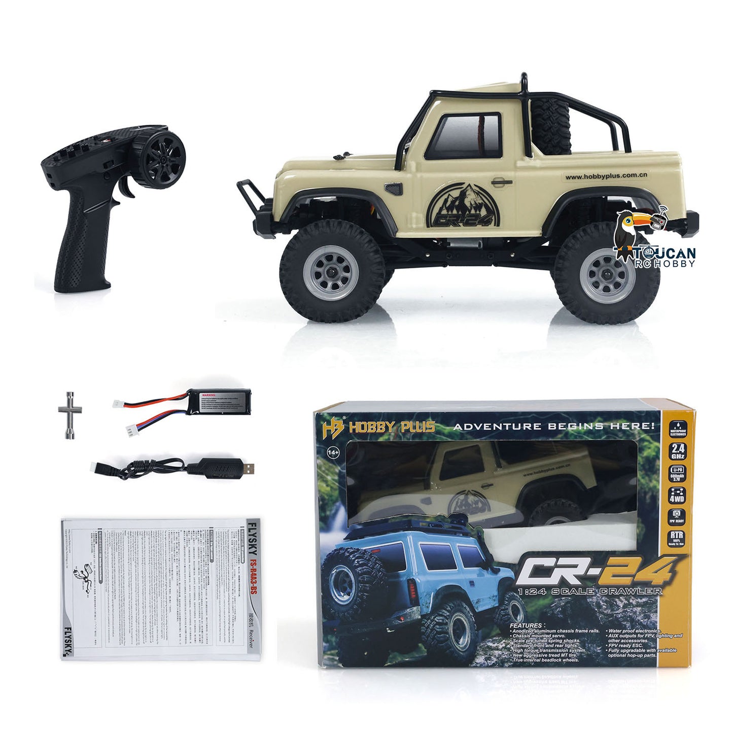 1/24 Mini Remote Control Climbing Crawler Car 4x4 4WD RC Off-road Vehicles Model