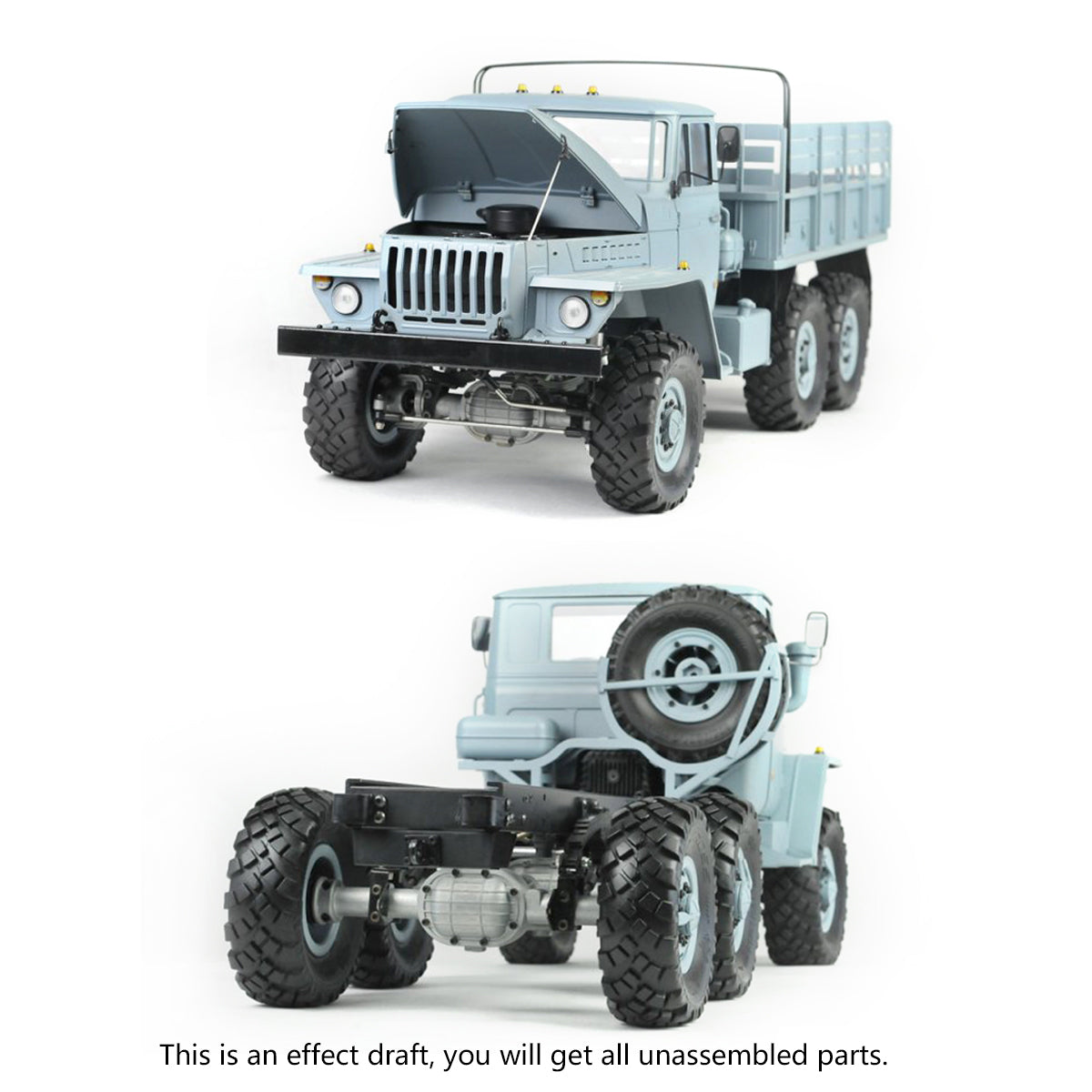 CROSSRC 1/12 UC6 6*6 RC Military Off-Road Vehicle KIT