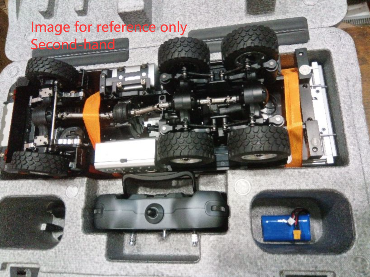 Second Hand US Stock 1/14 HUINA 1598 2.4G Remote Control Dumper 6×6 Engineering Transport Vehicle Lifting Rod Tipper Car Light Sound Battery Toys