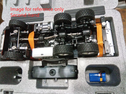 Second Hand US Stock 1/14 HUINA 1598 2.4G Remote Control Dumper 6×6 Engineering Transport Vehicle Lifting Rod Tipper Car Light Sound Battery Toys