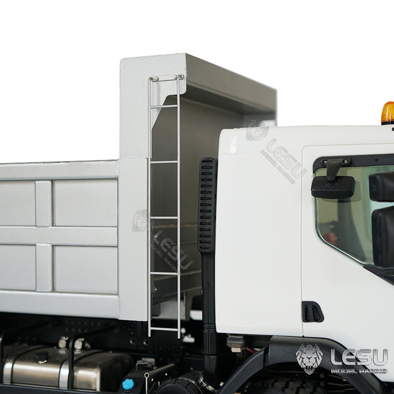 Metal 1/14 Scale LESU 6*6 Radio Controlled Hydraulic Dumper Truck 2Speed Gearbox Sound Light System Motor Servo ESC for Tipper
