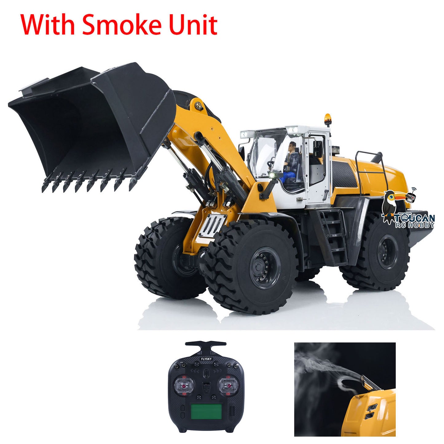 XDRC 1/14 Metal PNP RC Hydraulic 580 Wheeled Loader With Smoke System