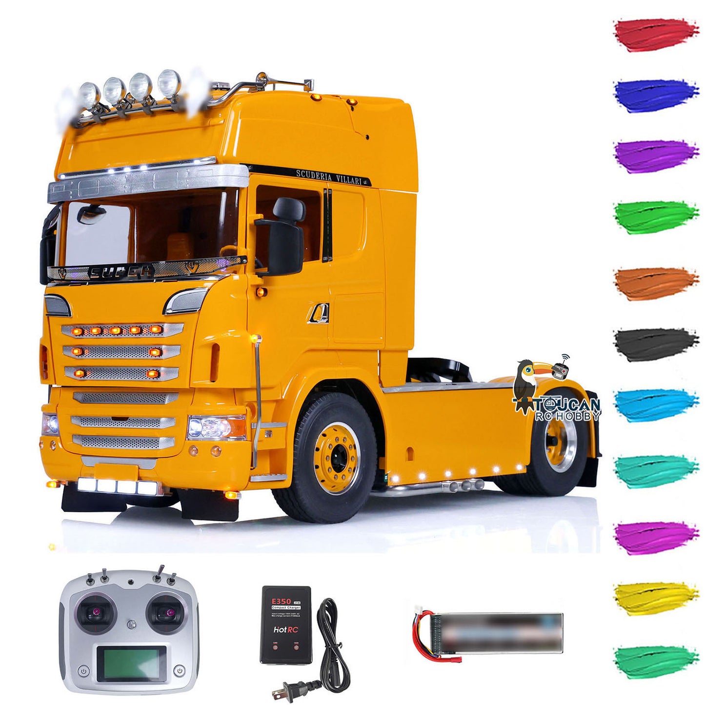 TOUCAN Metal Chassis 4X4 1/14 RC Tractor Truck DIY Customized Car Model