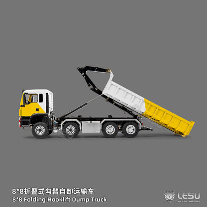 Deposit New Product Pre-order LESU 1/14 Metal 8x8 Roll-Off Truck Full Dump RC Construction Vehicle
