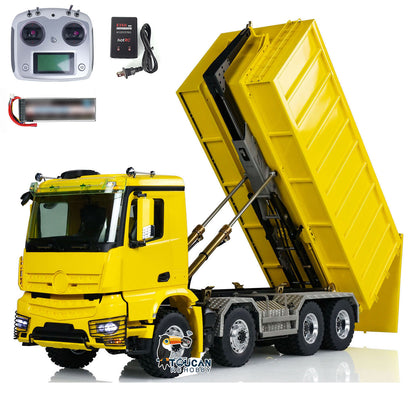 8x8 LESU 1/14 Hydraulic RC Dump Truck Roll On/Off Waste Bin Tipper