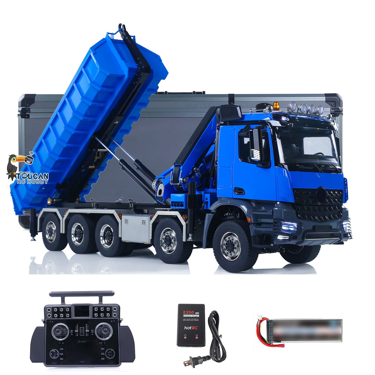 1/14 10x10 RC Hydraulikkran-Muldenkipper mit normaler Metallschaufel