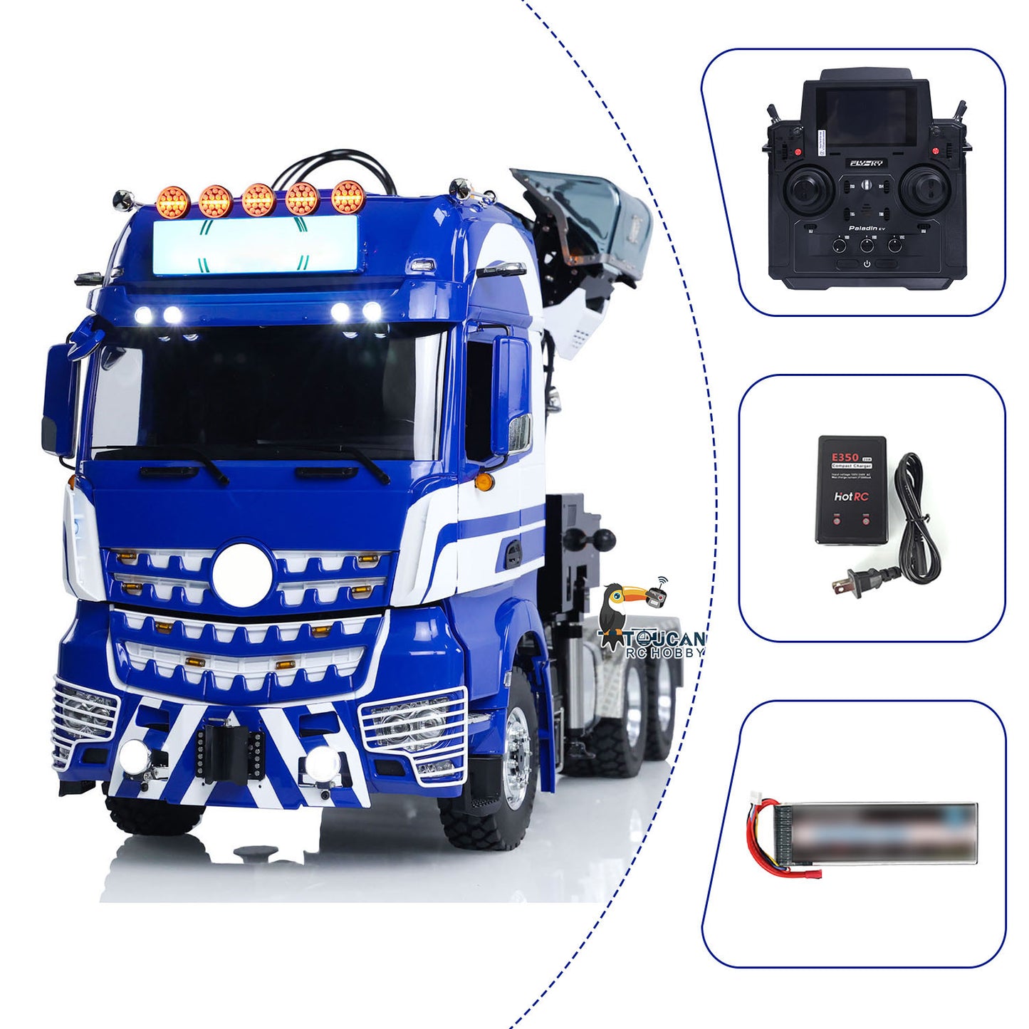 Unitru 03 RTR 3363 1/14 Radio Controlled Tractor Truck Metal Chassis Hydraulic Timber Crane 6X6 RC Lorry Car Smoke PL18EV