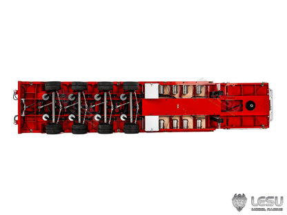 LESU Metal 1/14 RC Trailer A0054 Hydraulic Lifting Tailboard 4 Axles Steering Available for DIY RC Tractor Truck Lorry Car Model Lights
