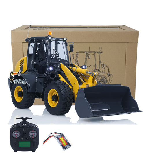 RTR LESU 1/14 Metal Remote Control Hydraulic Loader Aoue WA100M-8 4*4 RC Loading Machine Axle Lock Sound Light Flysky ST8 Radio Construction Vehicle