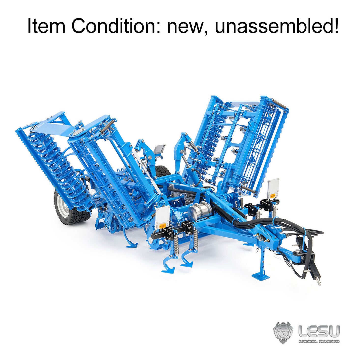 K500 Metal Seedbed Pre-sowing Soil Preparation Machine KIT for LESU 1/14 RC Hydraulic Agricultural Car Tractor AOUE 1050 Painted or Unpainted