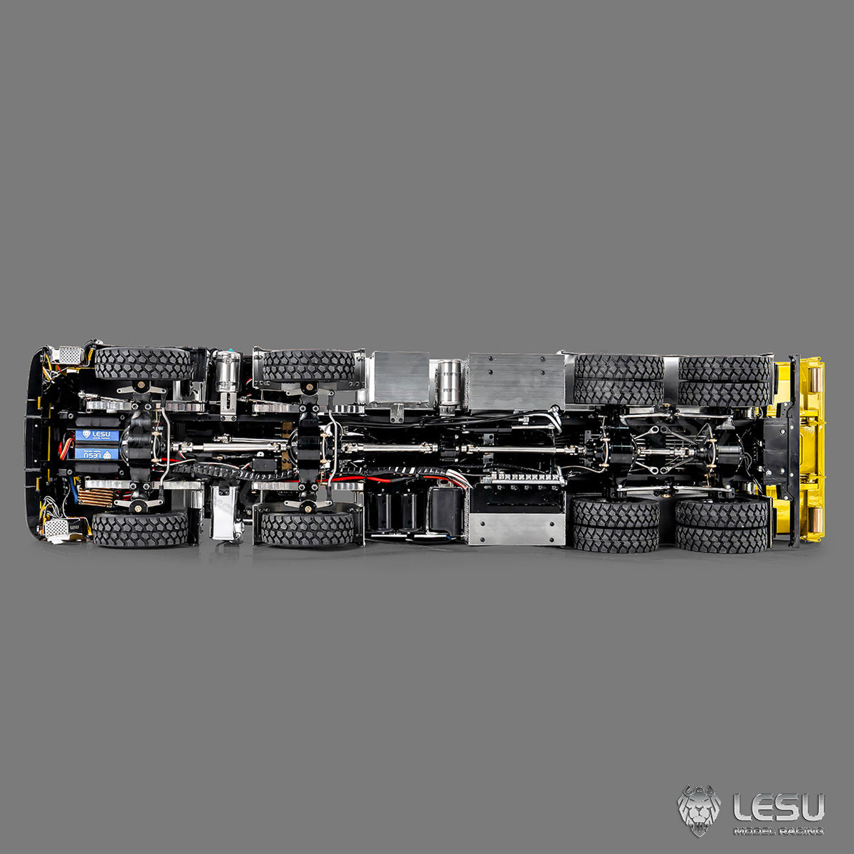 LESU 1/14 Metal RC Hydraulic Hook Lift Dumper Z0124/Z0125 8x8 Crane Dump Truck Model with 3 Speed Transmission LED Lights Sound System