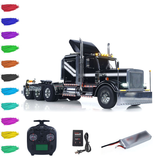 TOUCAN 8X4 1/14 RC king hauler Tractor Truck Model 3Speed Lorry Car Chassis Suspension Flysky ST8 Radio Battery