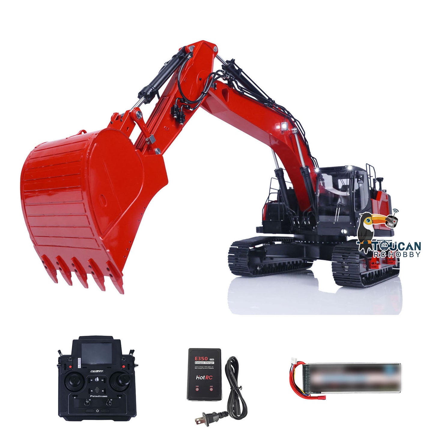 LESU 1/14 Aoue Metal Painted Assembled LR945 Hydraulic RC Excavator Digger B0016 With Sound System