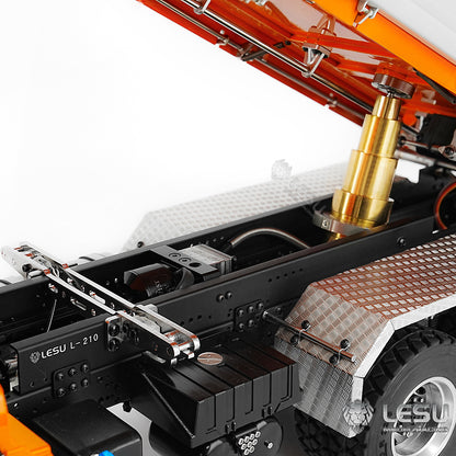 LESU TGS 1/14 RC Hydraulic Dump Truck 6x6 Metal Remote Control Dumper Car Model