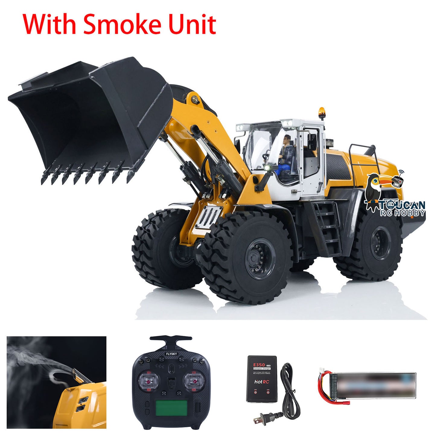 XDRC 1/14 Metal RTR RC Hydraulic 580 Wheeled Loader With Smoke System