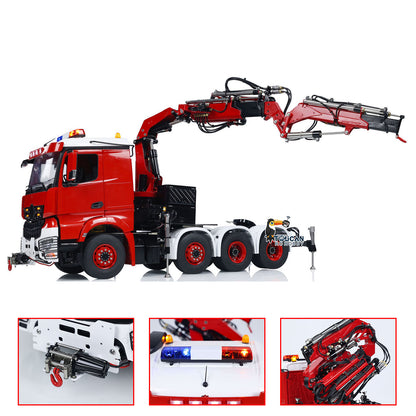 LESU 8x8 1/14 RC Hydraulic Crane Tractor Truck With Fly Jib Arm