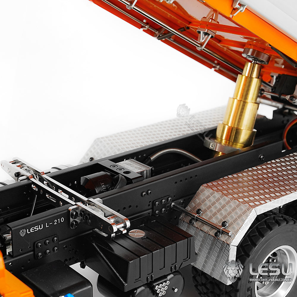 LESU TGS 1/14 RC Hydraulic Dump Truck 6x6 Metal Remote Control Dumper Car Model