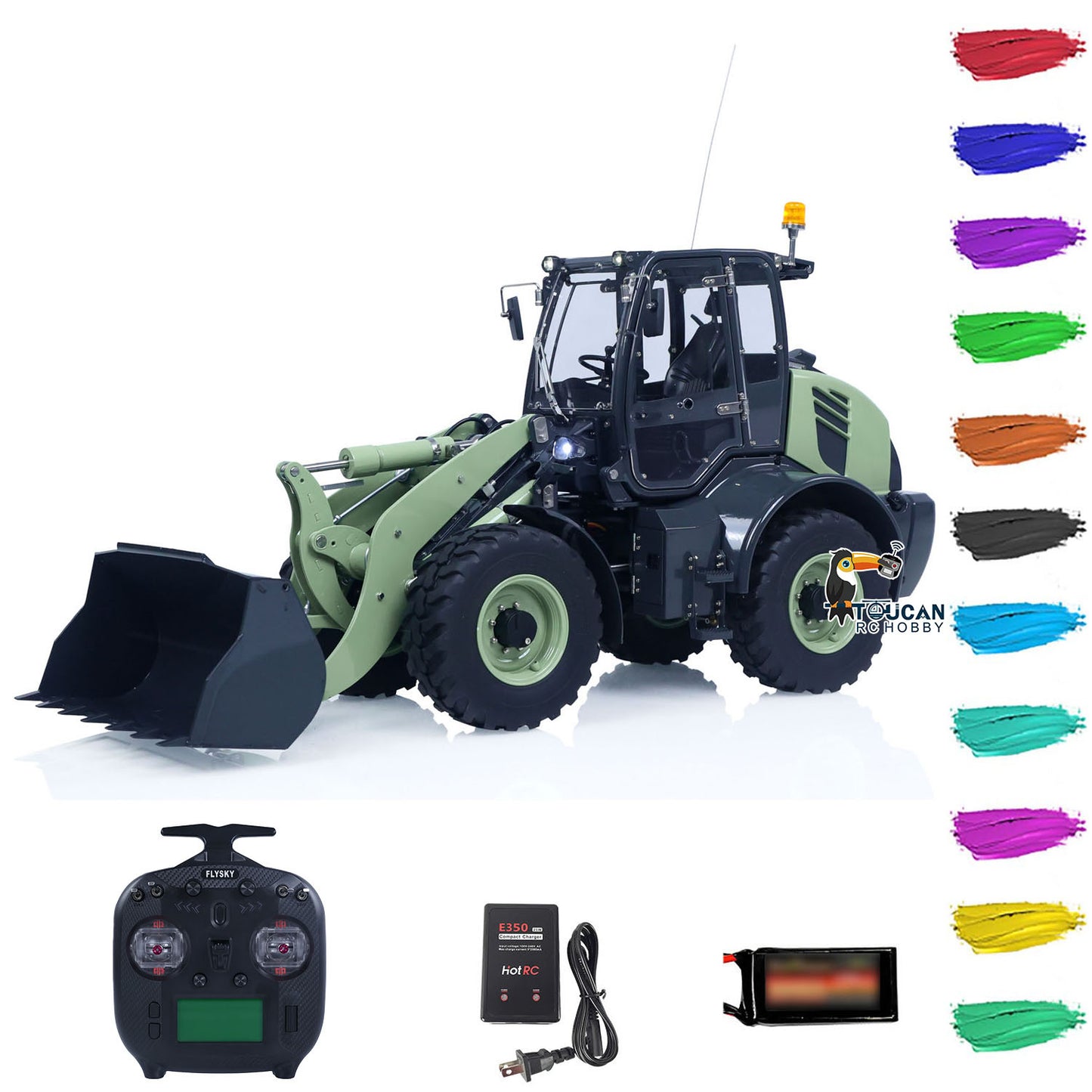 LESU Metal 1/14 Remote Control Hydraulic Loader Aoue WA100M-8 RTR 4CH Valve RC Engineering Vehicle Quick Coupler Lights Sounds