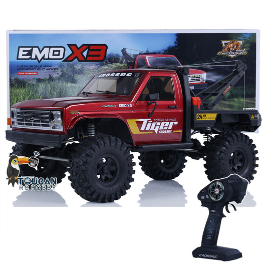 US STOCK 1/8 4WD CORSSRC EMO X3 RC Voiture de remorquage et de sauvetage 4x4 Modèle de voiture sur chenilles télécommandée