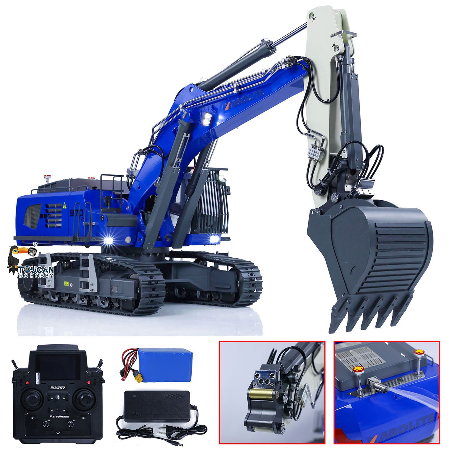 Excavatrice hydraulique en métal Kabolite K970 100S Pro 1/14 RC RTR