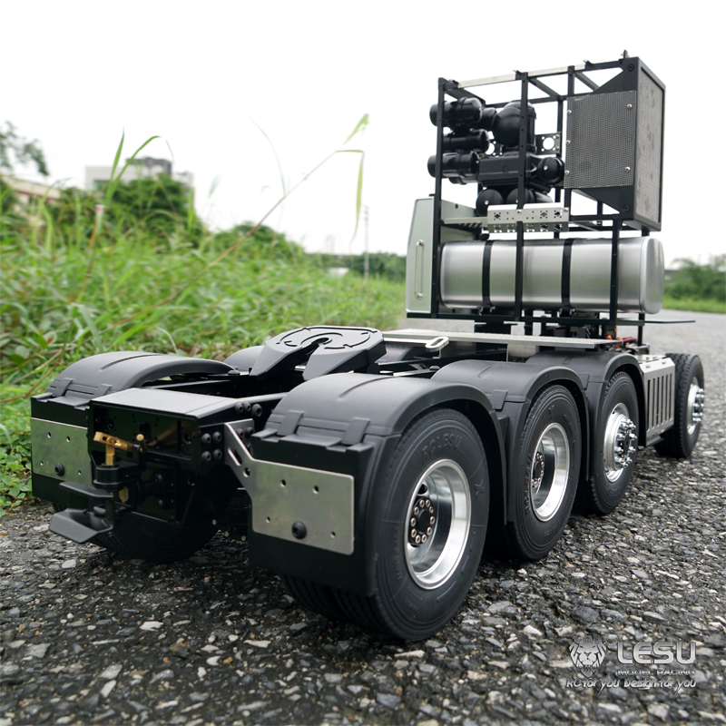 TOUCAN RC HOBBY LESU Metal RC Assembled Heavy-duty Chassis for 1/14 Scale 1851 3363 Tractor Truck 3 Speed Transmission Highline Equipment Rack Truck UpgradeParts