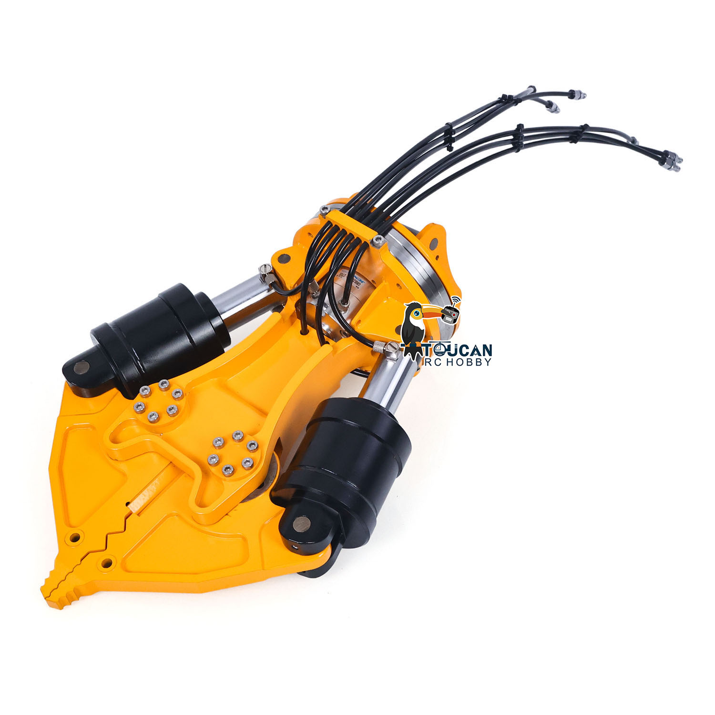 1/12 RC Hydraulic Excavator Attachments Metal Electric Hammer Hydraulic Shear Grille Bucket Rake Ripper Grading Bucket Set for C395 LR976 EC650