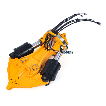1/12 RC Hydraulic Excavator Attachments Metal Electric Hammer Hydraulic Shear Grille Bucket Rake Ripper Grading Bucket Set for C395 LR976 EC650