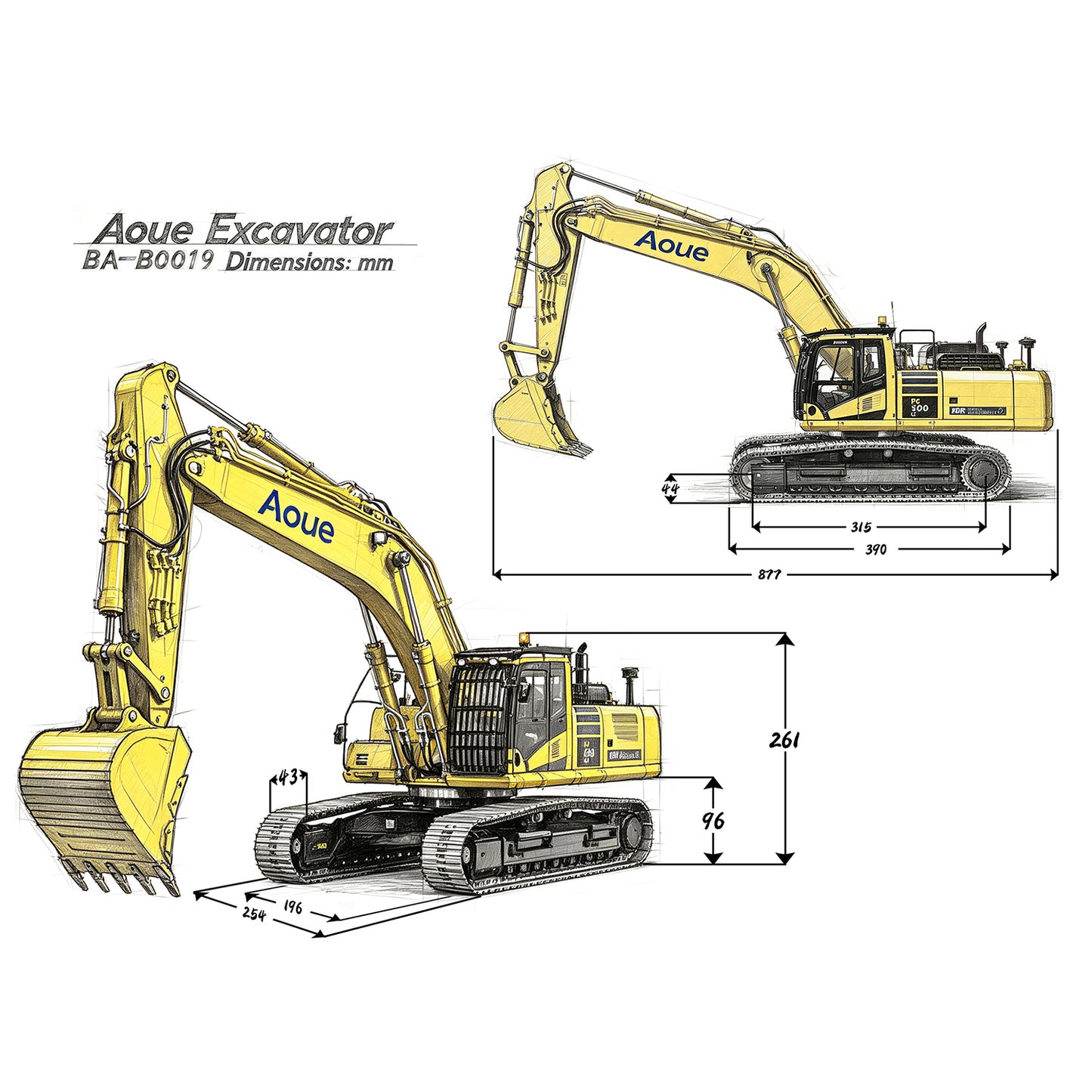 LESU 1/14 Metal Remote Control Hydraulic Tracked Excavator RTR Aoue PC500 RC Digger 7Ways Valve PL18EV Lite Radio Light Battery