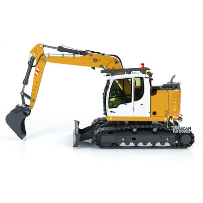 CUT Model 1/14 RC Hydraulic Excavator 914 5CH Valve Metal Remote Control Digger Construction Vehicle Warning Light Flysky ST8 Radio Sound System Charger
