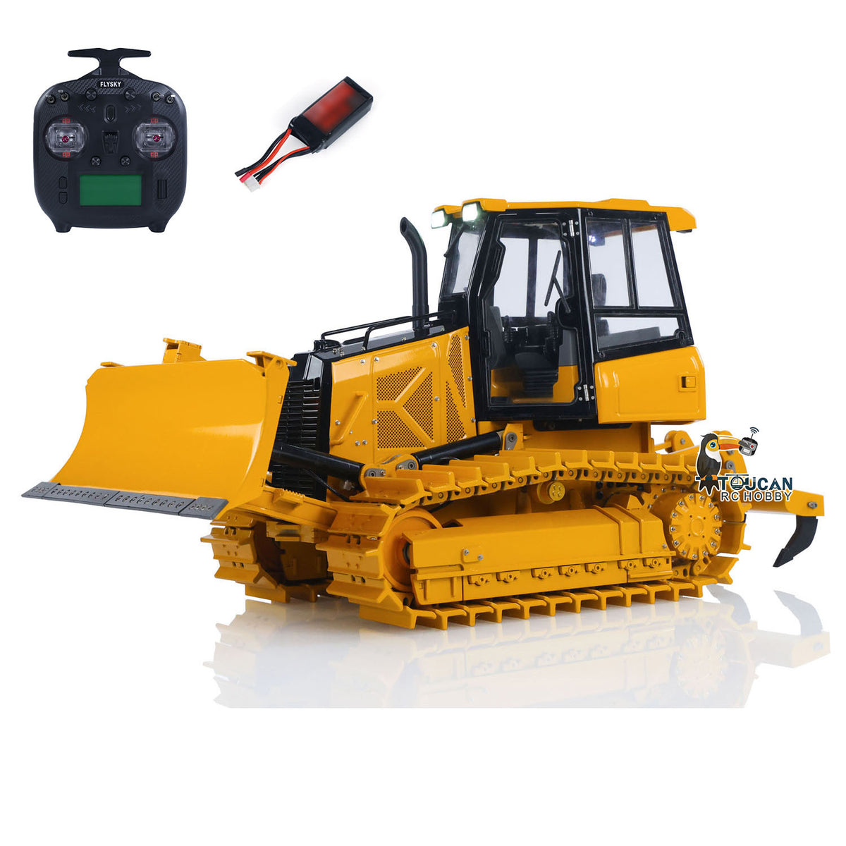BSM D3 1/12 Heavy Duty RC Bulldozer Yellow Black RTR Model