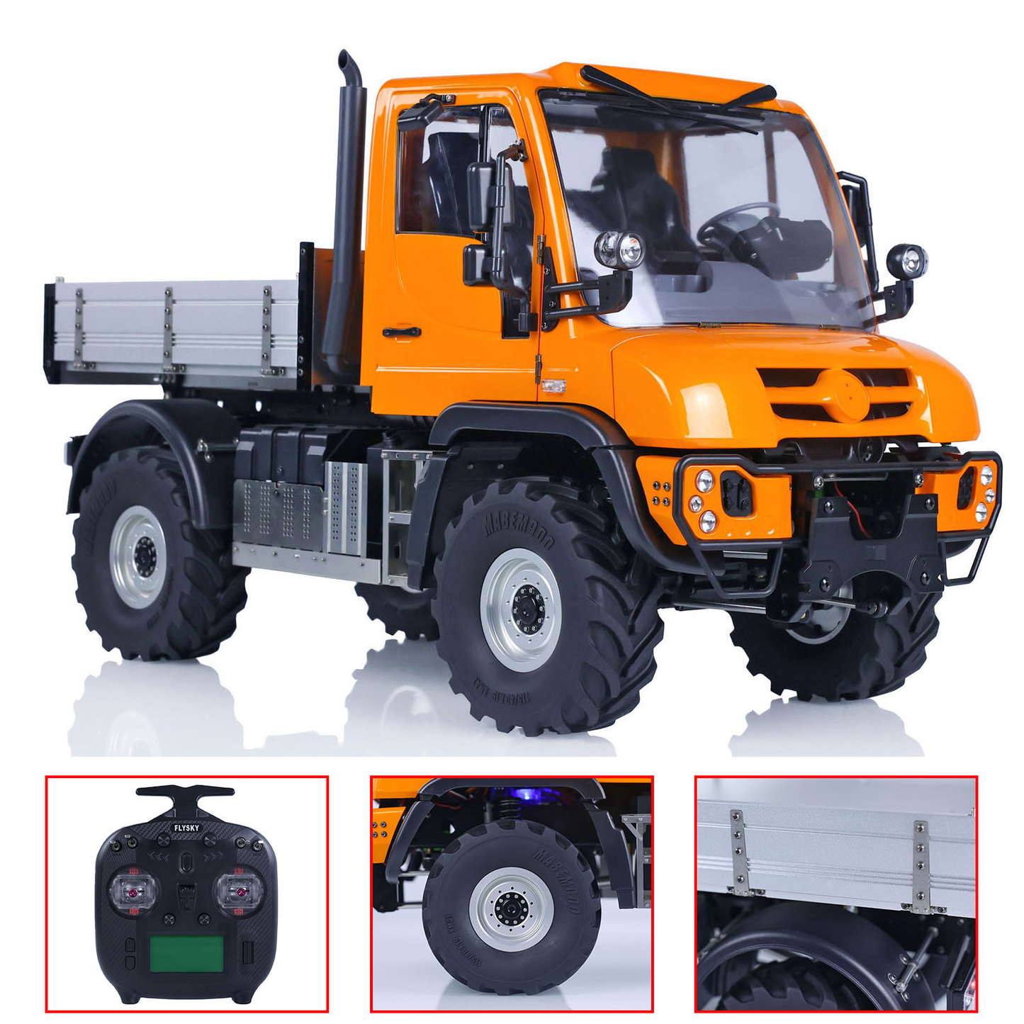 1/10 U423 4X4, lackiert, zusammengebaut, RC PNP, Offroad-Rock-Crawler-Auto mit Metalleimer