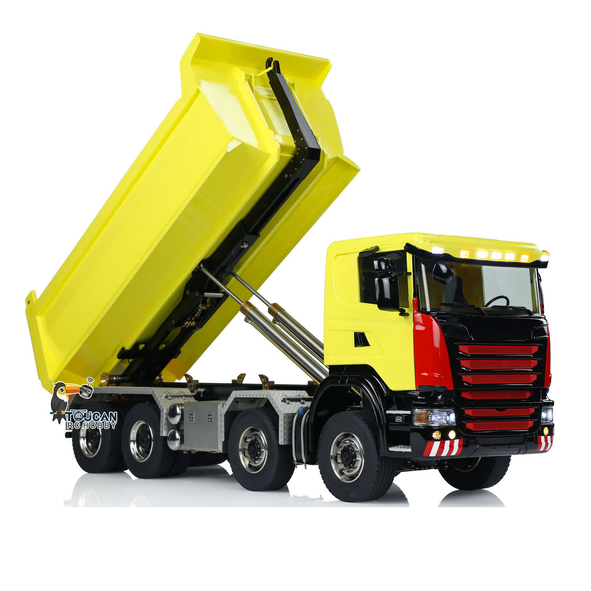 1:14 Hydraulischer RC 8x8 Vollkipper Roll-on Muldenkipper mit Pritsche