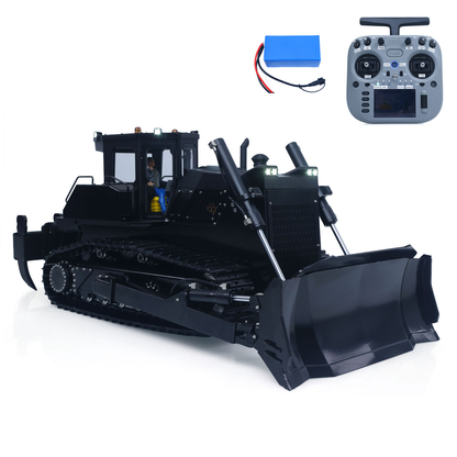 Metal 1/12 RC Hydraulic Bulldozer D155AX RTR Heavy Dozer Model 7 Way Valve 1.0L Oil Pump 5 Plows Radio Master TX15 Radio Battery