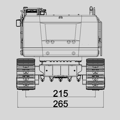 Excavatrice hydraulique à 3 bras 374F RC PL18EV Modèle de pelle en métal 1/14