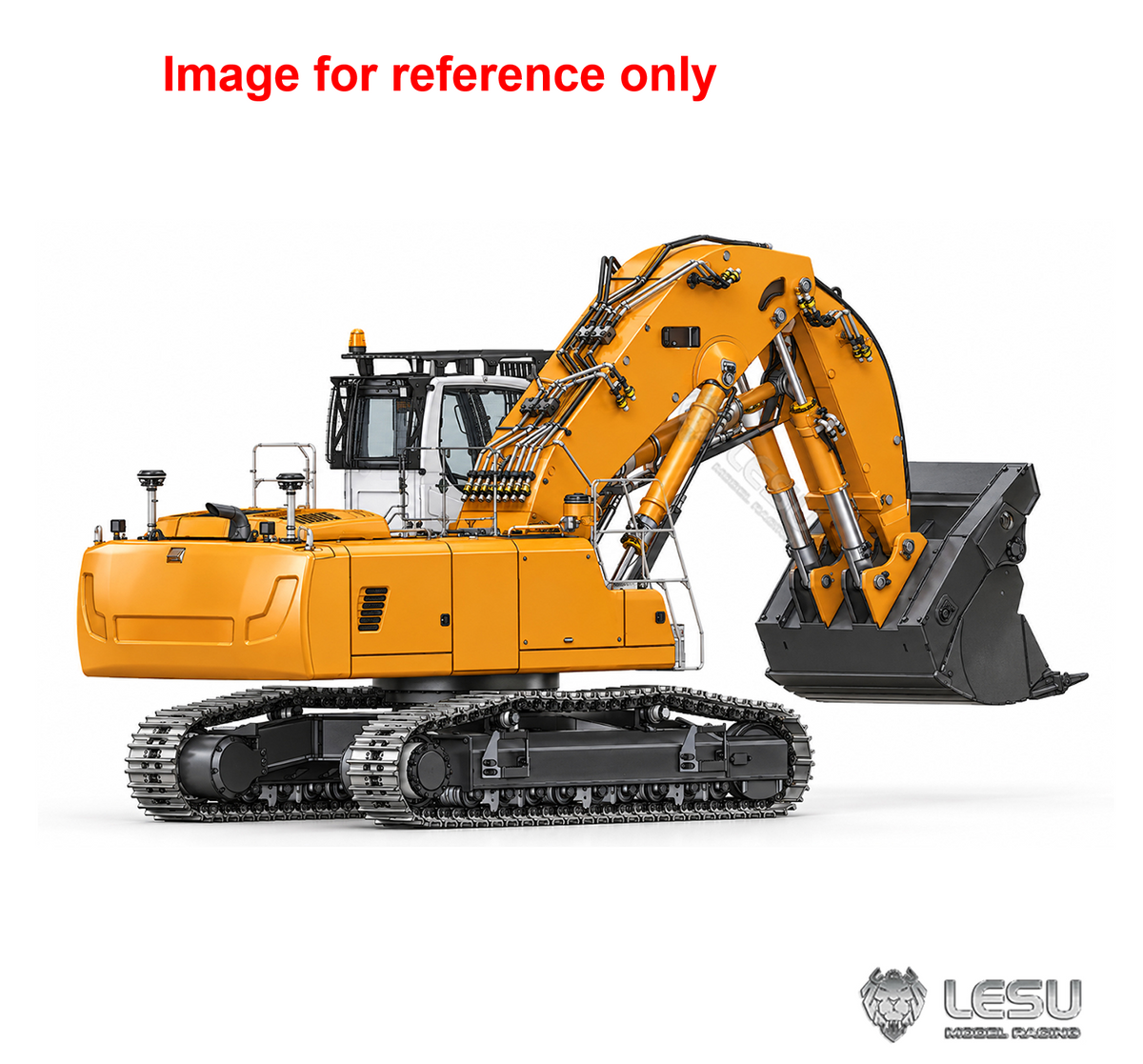 LESU LR956 1/14 Metal RC Hydraulic Front Shovel Excavator B0031 Dual Pumps KIT/PNP/RTR Digger with 7CH Valve Light System Simulated GPS