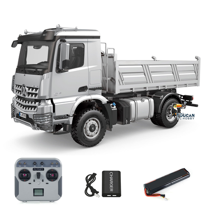 Kabolite 1/14 RC Dumper Truck 5701 RTR 4x4 Tipper Toy Model Remote Controller and Receiver 2-speed Transmission Battery Motor Servo