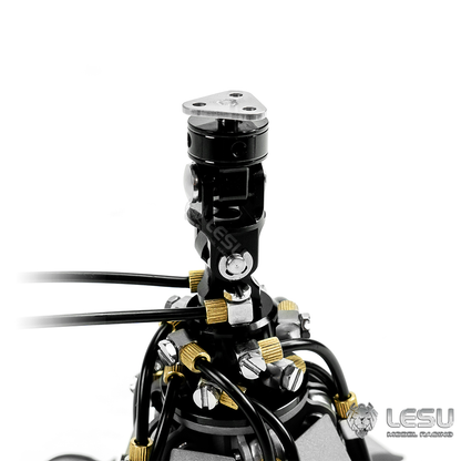 LESU 1/14 Metal RC Hydraulic Crane Attachments for Dump Truck Orange Peel Grab Clamshell Bucket Fork Brick Clamp Rotary Cylinder