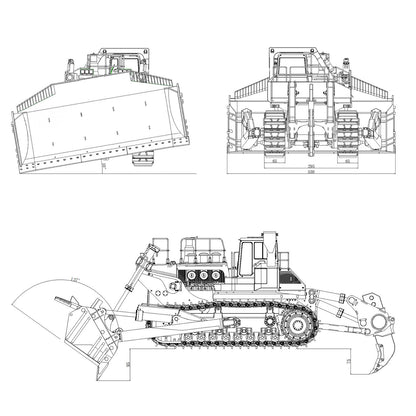 IN STOCK JDMODEL Heavy Machine Huge Bulldozer 1/14 RC Dozer 575 Model PL18 LITE Radio Car