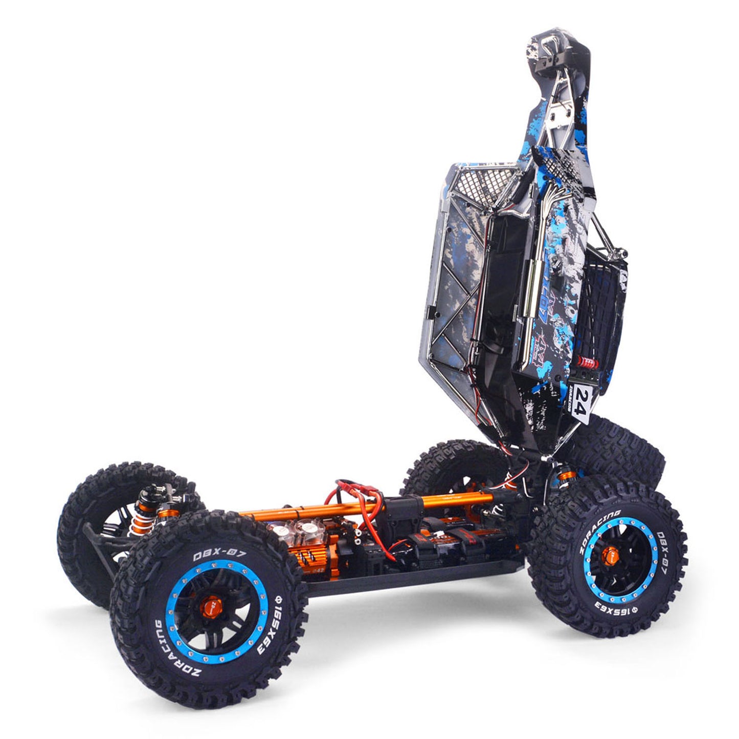 4MM Alloy Chassis ZD Racing 1/7 DBX-07 RC Off Road Car AWD Electric Remote Control Desert Buggy Metal Steering System RTR
