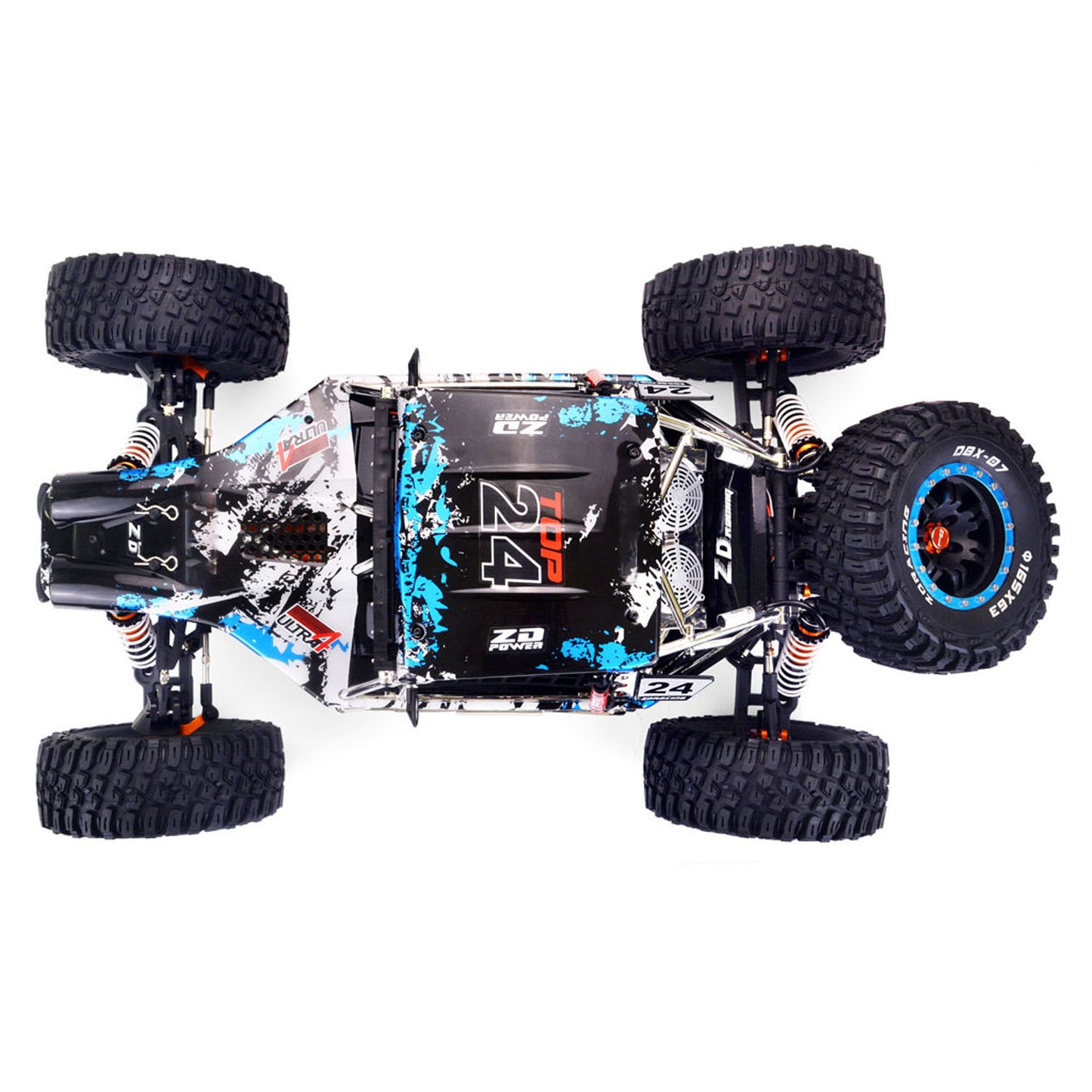 4MM Alloy Chassis ZD Racing 1/7 DBX-07 RC Off Road Car AWD Electric Remote Control Desert Buggy Metal Steering System RTR