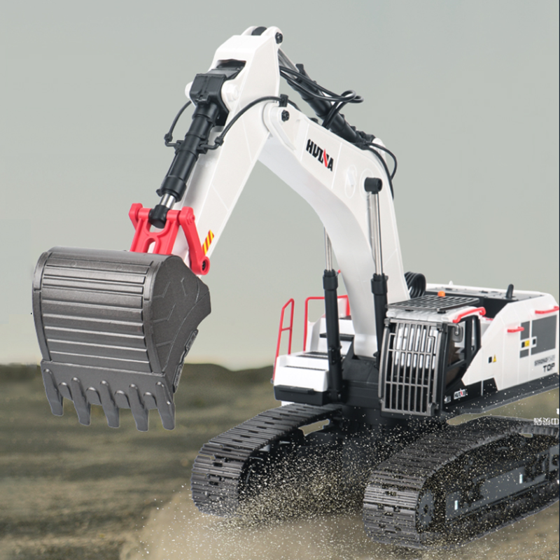 Fast Shipping 1/14 HUINA RC Metal Excavator Model Toys 1594 Radio Light Battery 22CH Sound