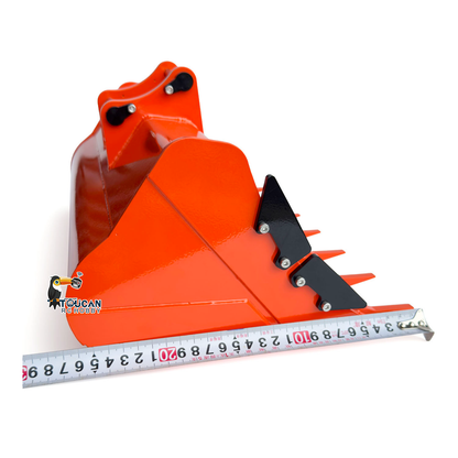 TOUCAN 1/8 Metal RC Excavator Attachments for 385CF Hydraulic Digger, Ripper, Bucket, Rake, Quick Coupler & Construction Model