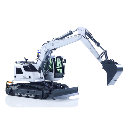 CUT Model 1/14 RC Hydraulic Excavator 914 5CH Valve Metal Remote Control Digger Construction Vehicle Warning Light Flysky ST8 Radio Sound System Charger